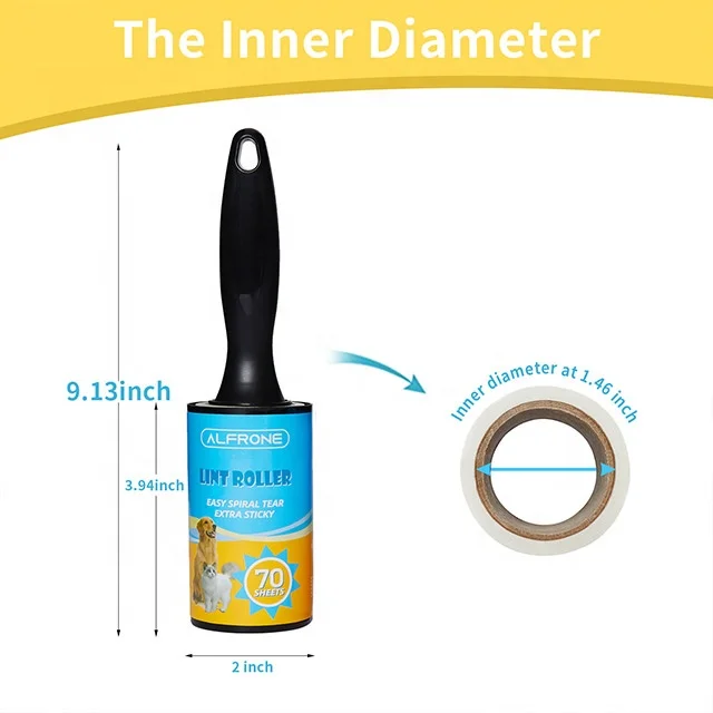 ALFRONE Lint Rollers for Pets,Extra Sticky ,Mega Pack of 420 Sheet,6 Refills,2 Reusable Handles with Covers