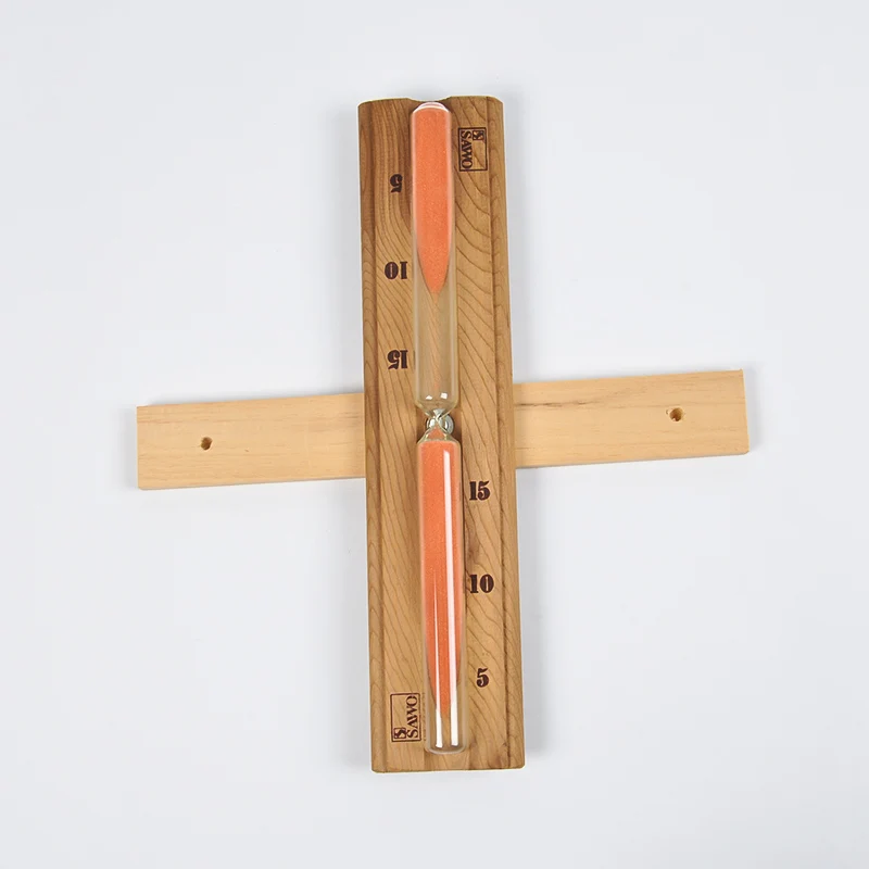 15-Minute Wooden Sauna Accessory: Hourglass Sand Timer