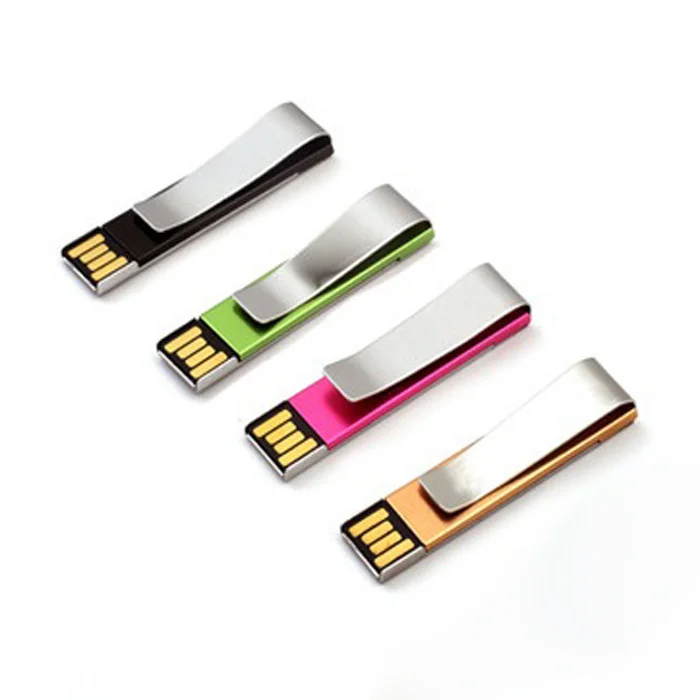 Factory Wholesale Custom Mini Metal Paper clip USB Flash Drive 8GB 16GB USB Stick With Customized Logo