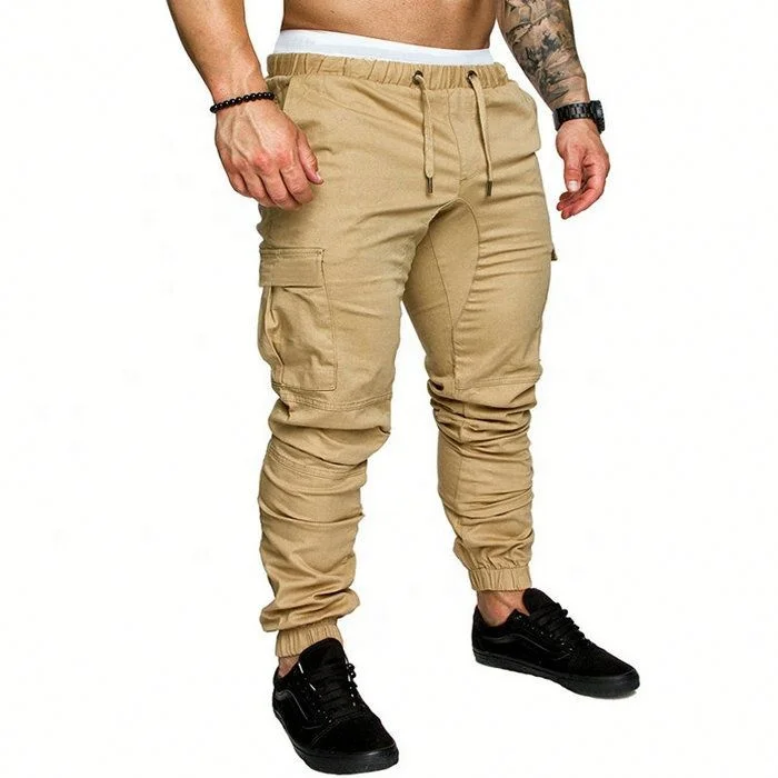 
Autumn Men Pants Hip Hop Pants 2020 New Male Trousers Mens Solid Multi-pocket Pants Sweatpants 