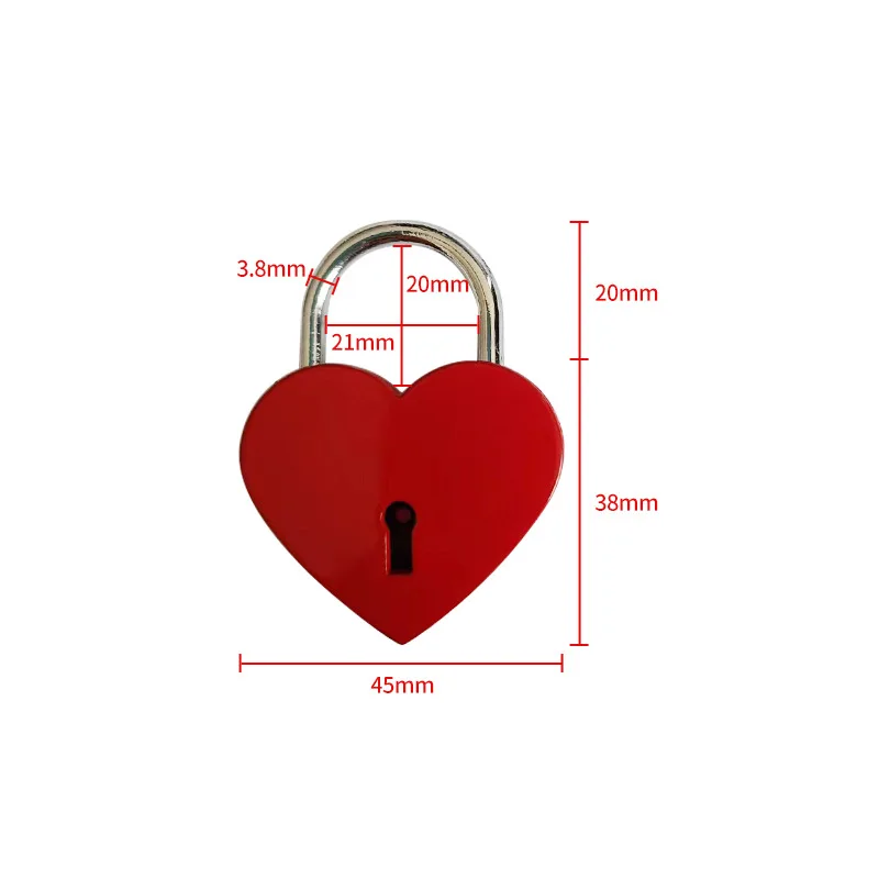 factory sale love heart lock metal heart padlock