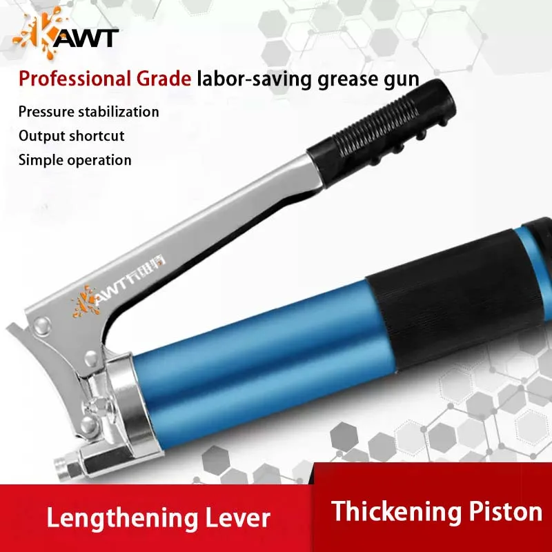 Cavitt Heavy Duty Reinforced Stainless Steel Bold Piston 800 CC Hand Grease Gun Manual Grease Gun