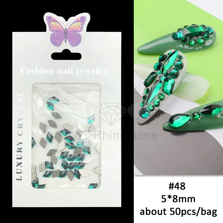 CY 3D Flatback Rhinestones Glass Colored Rhinestone Non Hotfix Flat Back Crystals