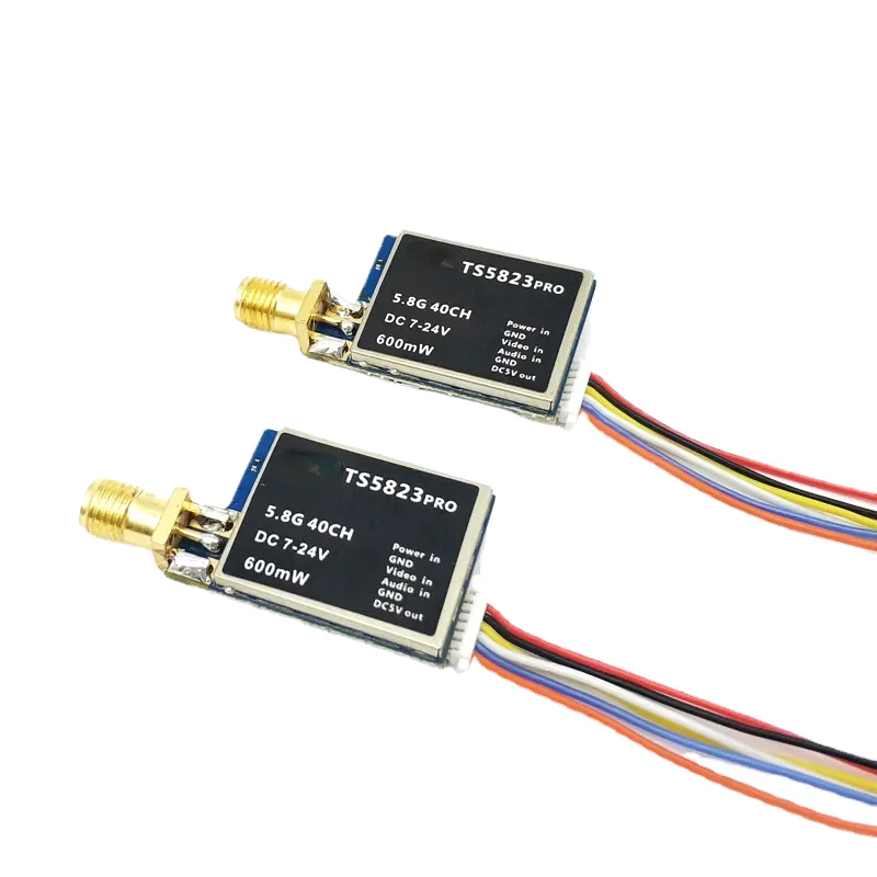 Модуль видеопередатчика TS5823 Pro 200mW/600mW 5,8 GHz 40CH VTX с 5V BEC для RC FPV гоночный Дрон Квадрокоптер часть