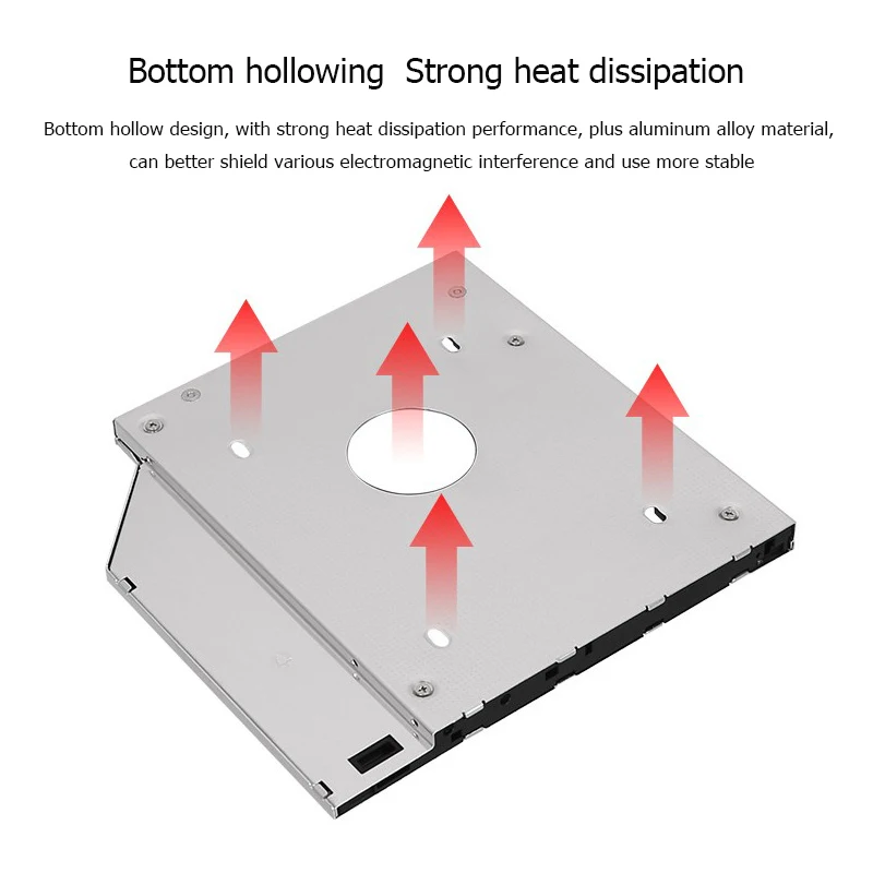 12 7 мм 9 5 SATA 3 0 интерфейс жесткого диска кронштейн ssd-адаптер Optibay HDD Caddy DVD CD-ROM адаптер Корпус чехол для