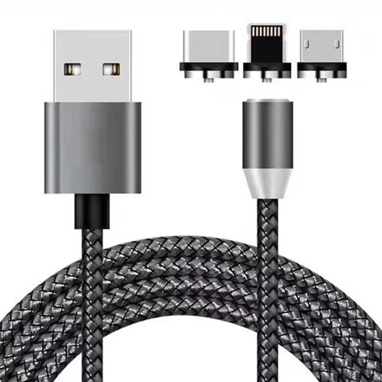 Прямой Магнитный USB-кабель 3 в 1 для быстрой зарядки и передачи данных