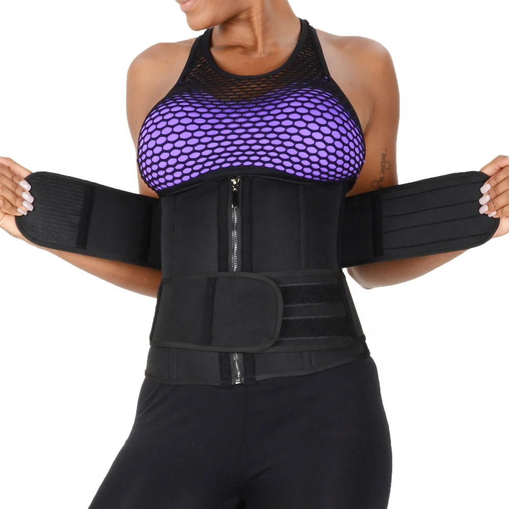 Wholesale Private Label Custom Logo 6XL Tummy Shaper Black Neoprene Waist Trainer women Belt 8019