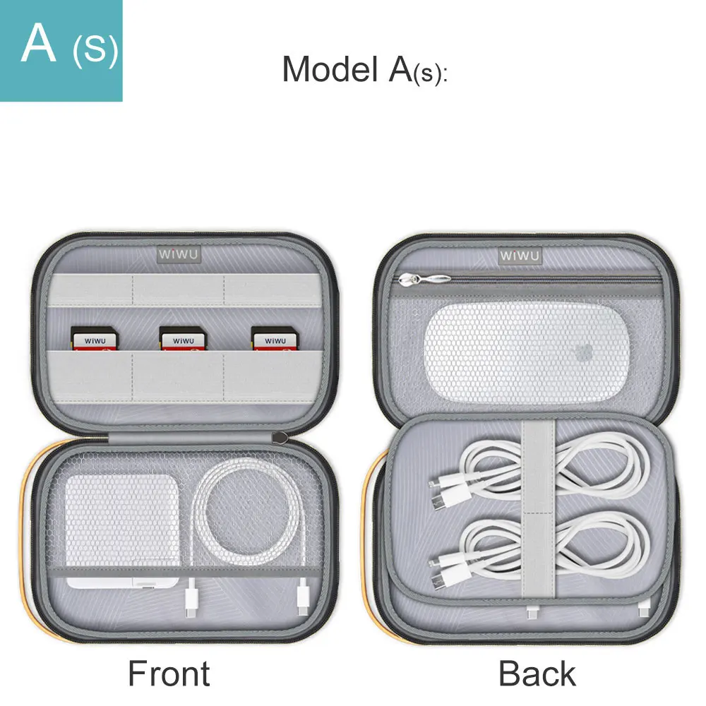 Electronic Accessories Cable Organizer Bag Travel Pouch Storage Bag for Memory Cards Detachable Large Capacity Bag