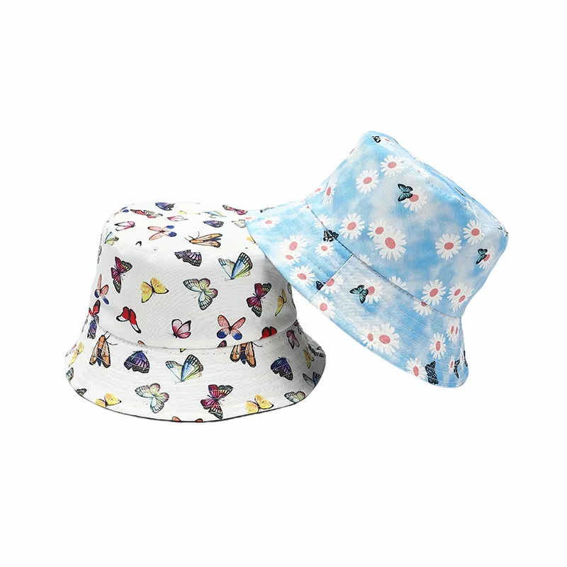 Hot Sale New Designer Fashion Unisex Printed Reversible Fisherman Caps Logo Printed Bucket Hats With Custom Logo Hijab