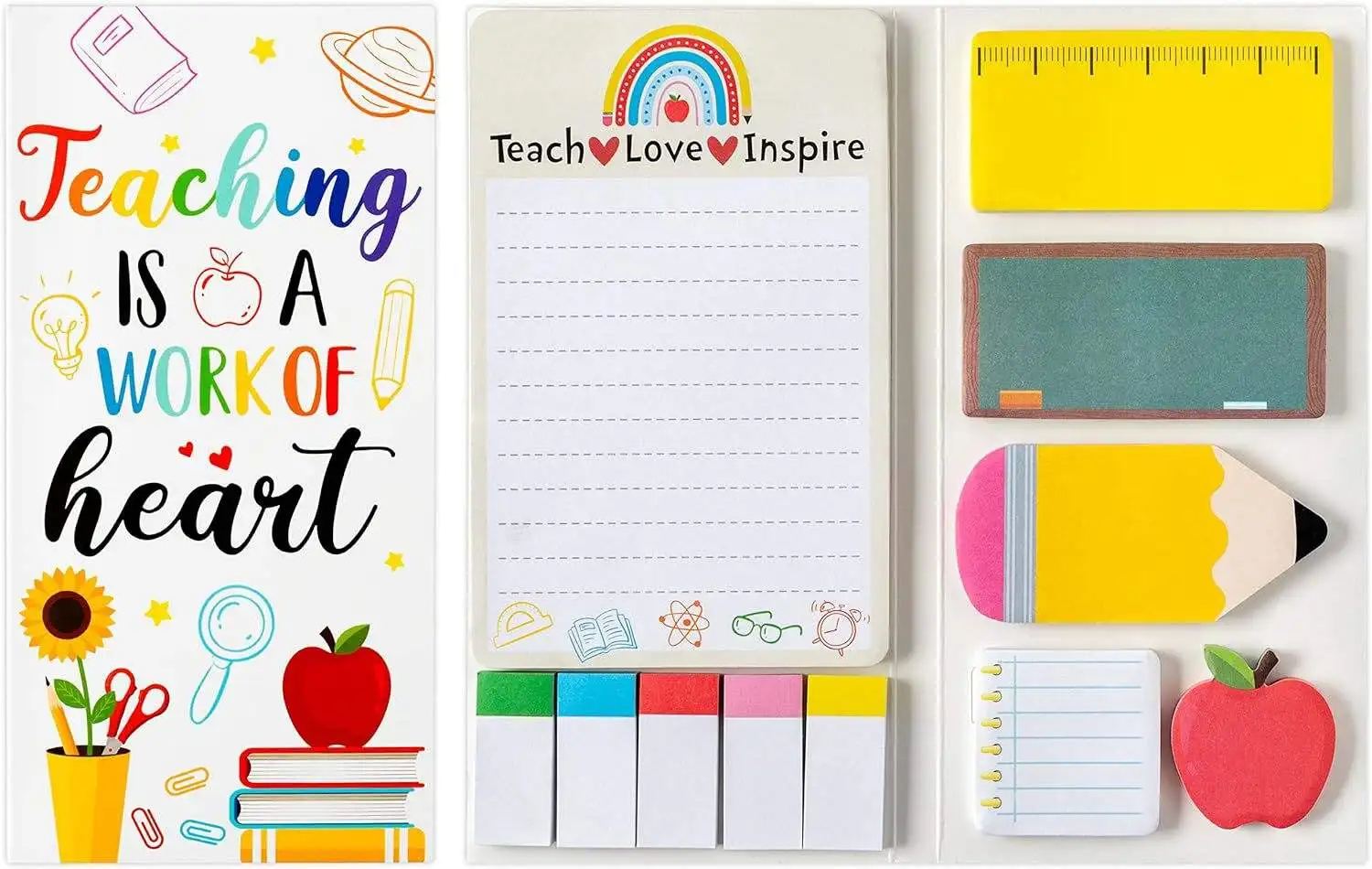 Cartoon Study Themed Sticky Note Holder Cute Memo Book Pad Kawaii Office Supplies School Stationary Accessories Custom Wholesale