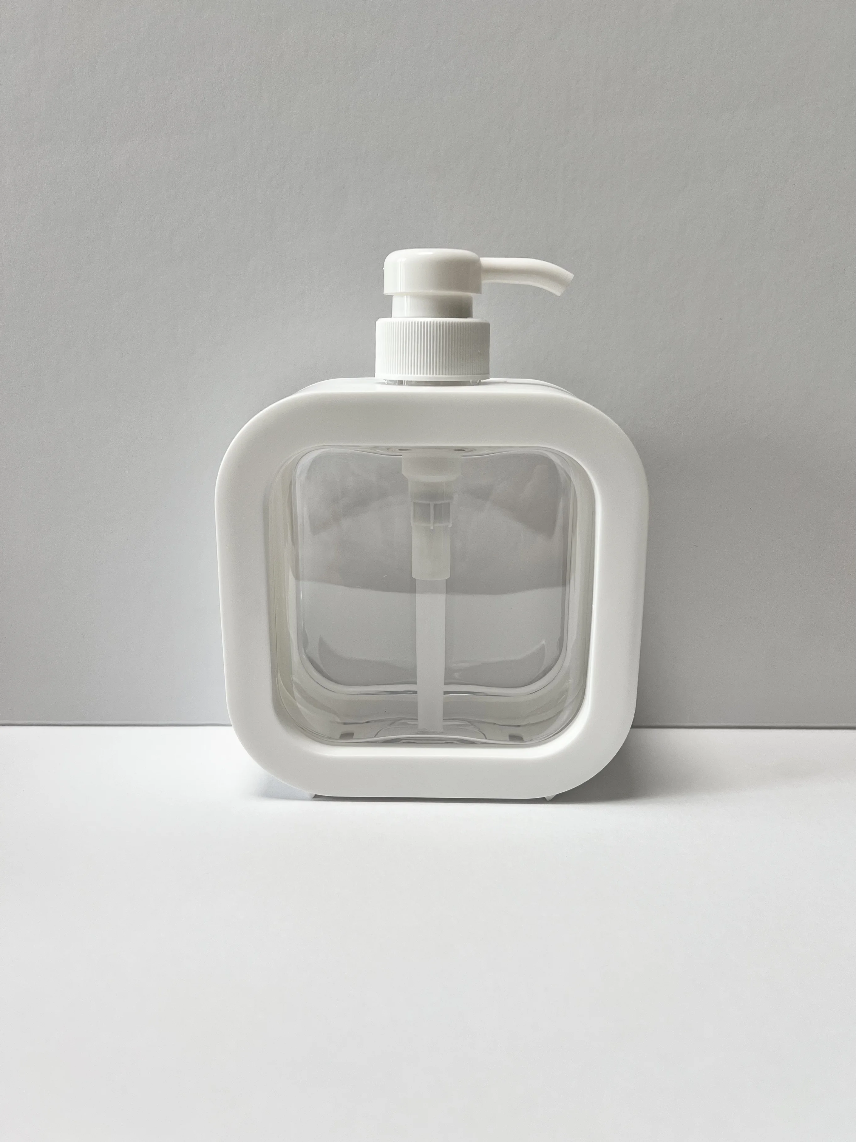 300ml luxury unique clear pink square plastic body lotion bottle with pump 500ml