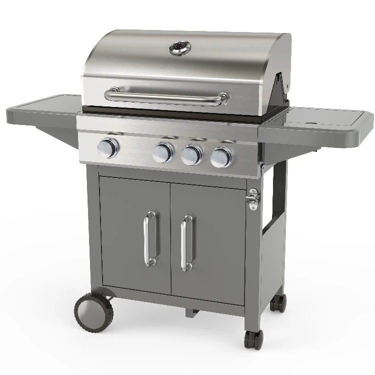HF Stainless Steel Original Metal Surface 4burner gas grill