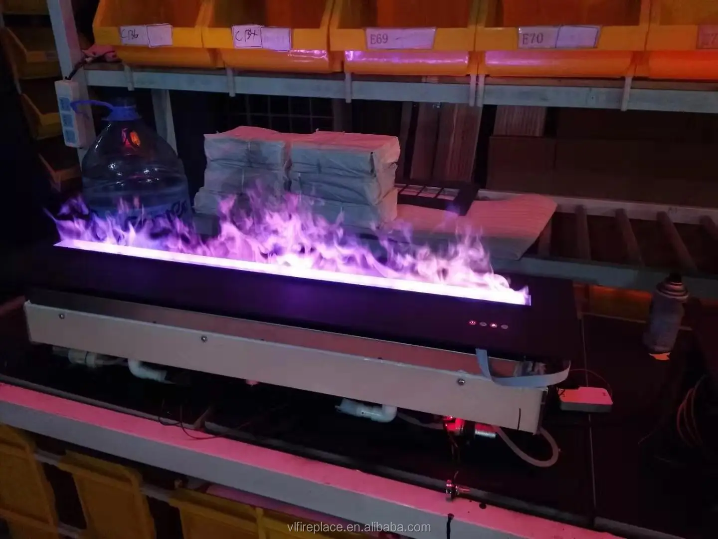 800mm length super cool muti-colors changing led light smart water steam vapor fireplace