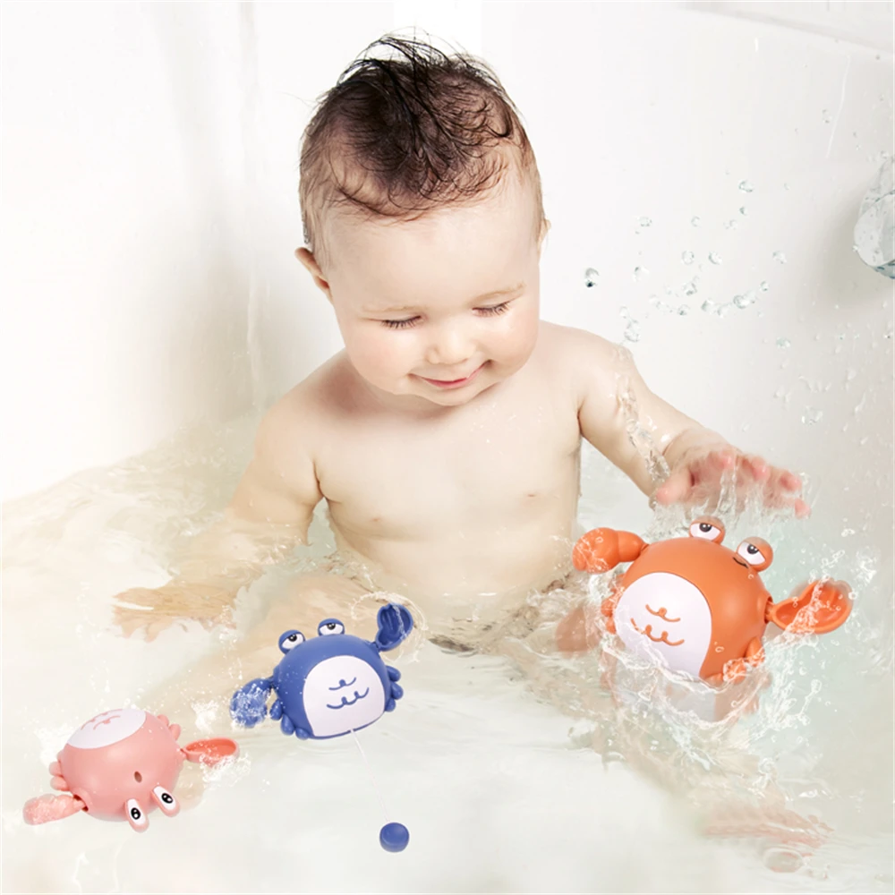 Baby Crab Water Bath Toys Sprinkler Bathtub Shower Pool Floating Ocean for Kids Girls Toddlers 1-3 Year Old Boys Gifts Bath Toys