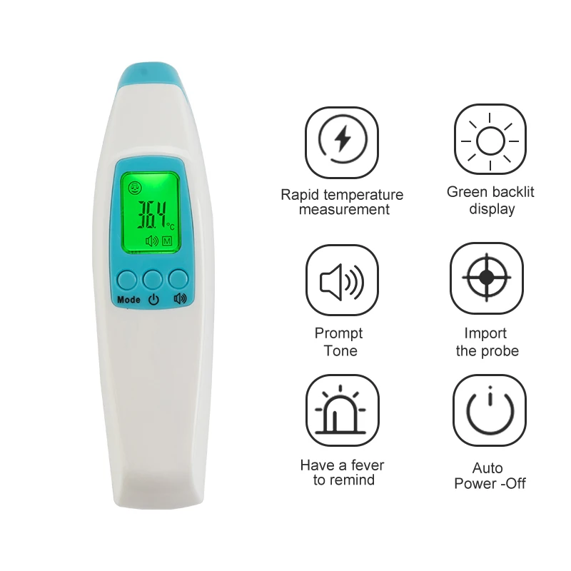 non contact digital forehead infrared thermometer for baby adult