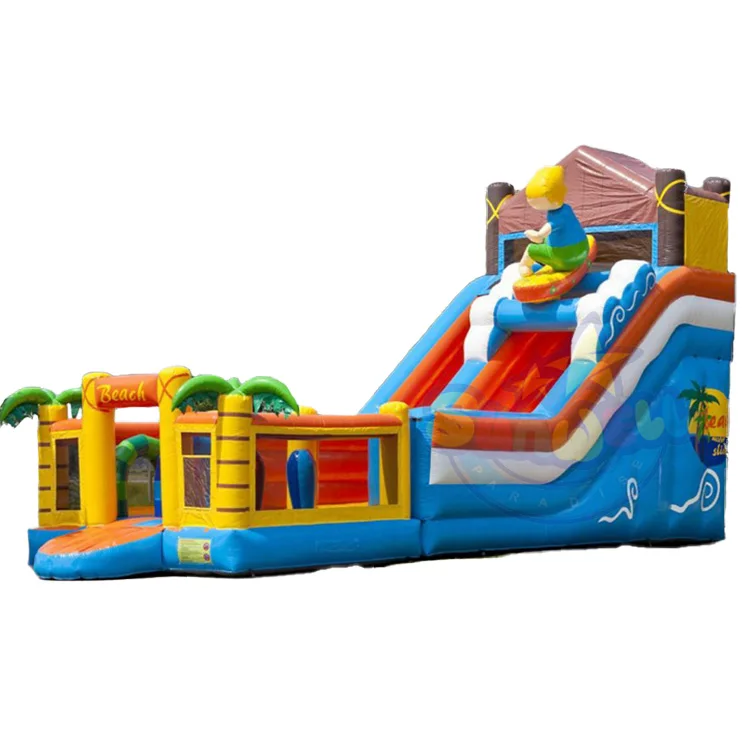 Commercial Inflatable Palm Tree Slide Combo,inflatable Jungle Combo,tropical Water Slide PVC Unisex CE Blower + Repair Kits