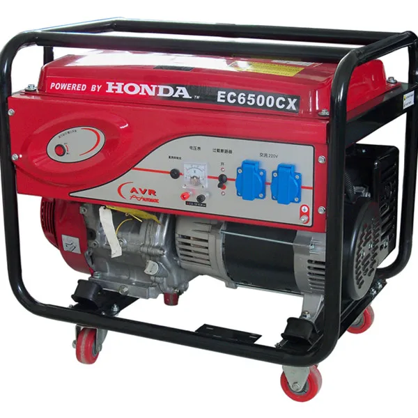С колесами питание от Honda 5KW 5KVA 6.25KVA 220V/380V бензиновый двигатель группа electrogene блока бензинового