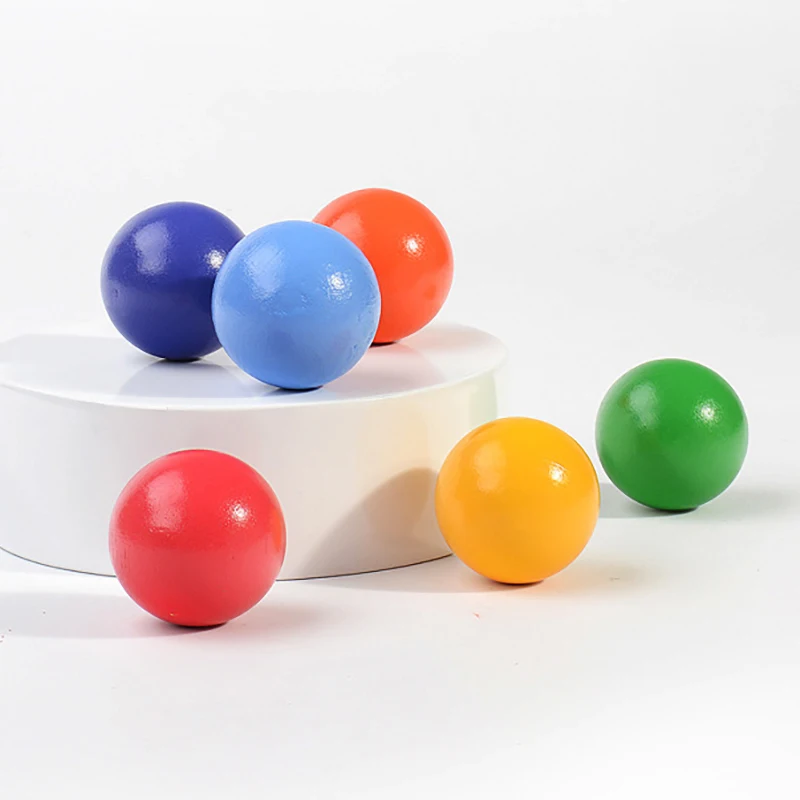 Custom Wooden Balls Wood Rolling Ball Toy 20mm 30mm 40mm