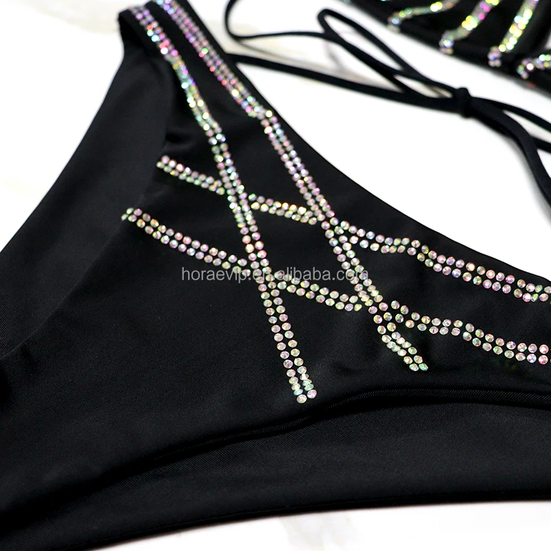 S610 Bling Sexy Triangle Bikini Rhinestone Women Bathing Suit Swimwear Custom Diamonds Bikini