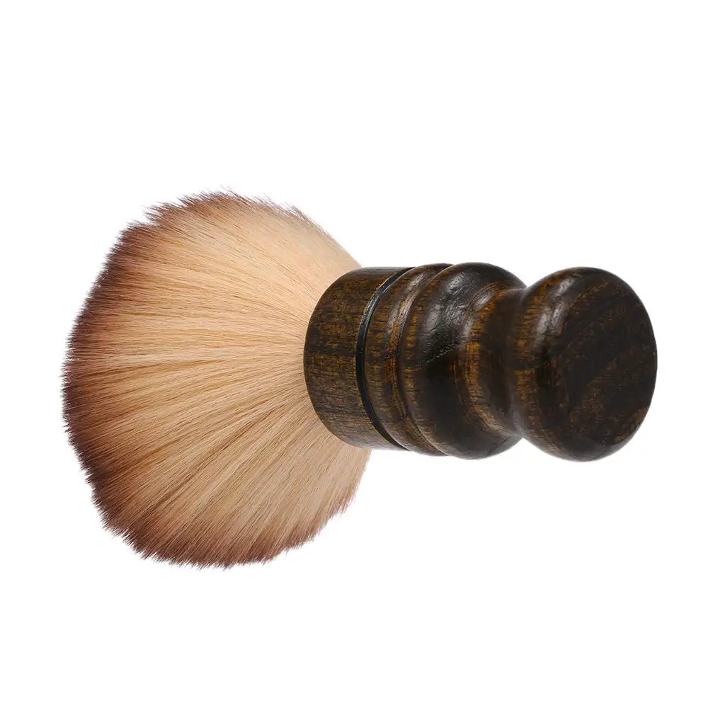 Private label Nylon Wood barber neck duster brush