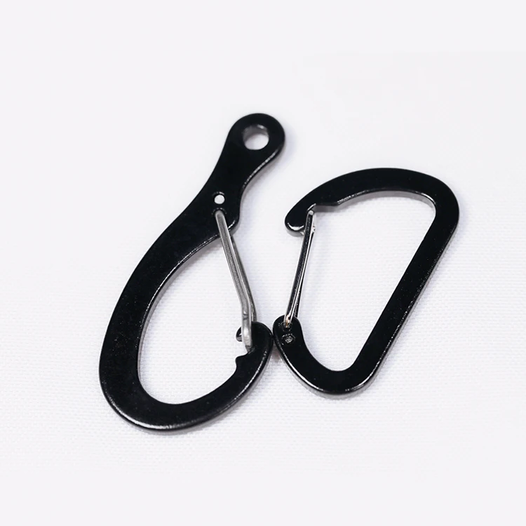Promotional 4cm mini d aluminum hooks carabiner small key ring clips