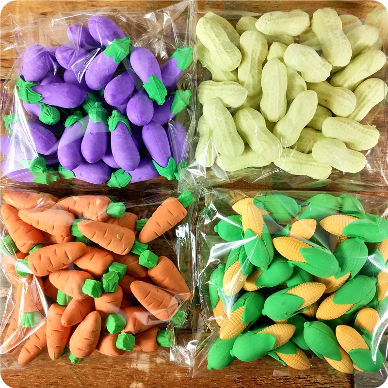 Rubber Bag Cartoon Creative Fruit And Vegetable Shape Eraser Student Prizes Gifts Wholesale Eraser for School