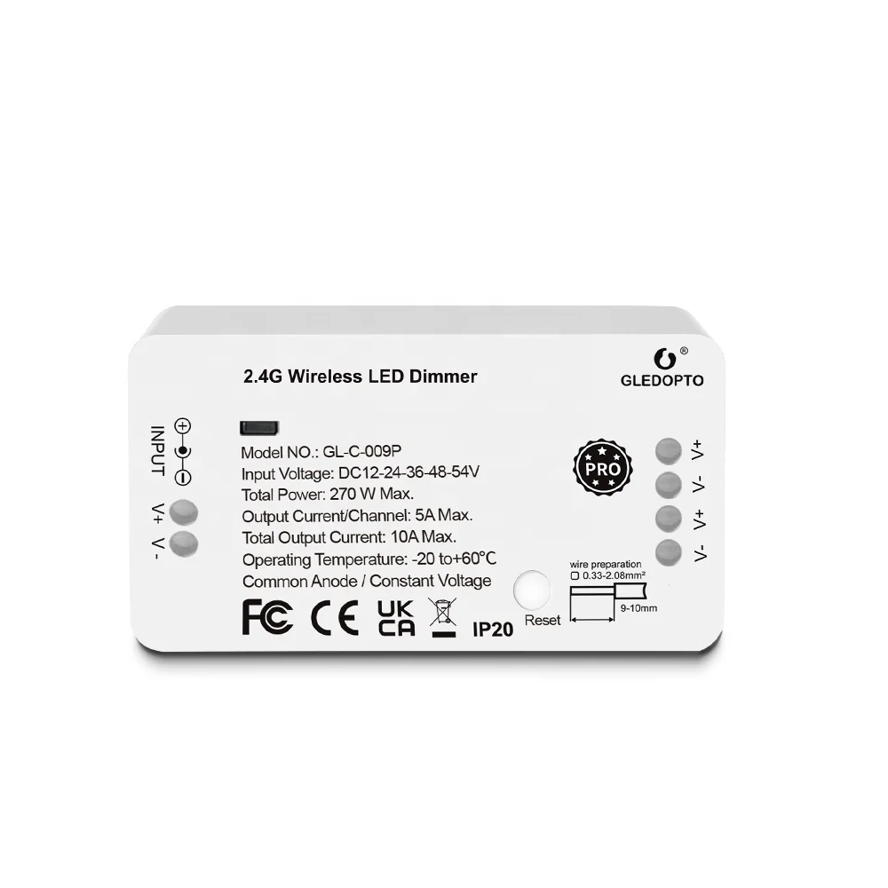 NEW Gledopto HOT Zigbee 3.0 Dimmer LED Controller Pro 2.4G RF Remote Control Fireproof material DC 12-24-36-48-54V Voice control