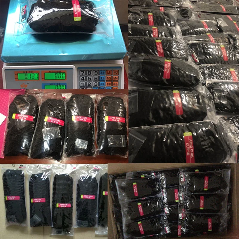 
Mongolian afro kinky human hair clip in hair extension for black women, wholesale afro kinky curly 4a 4b 4c clip ins remy hair 