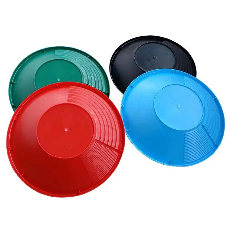 Black PP Gold Washing Pans 14.96' Plastic Gold Wash Pan for Gold Recovery Kit