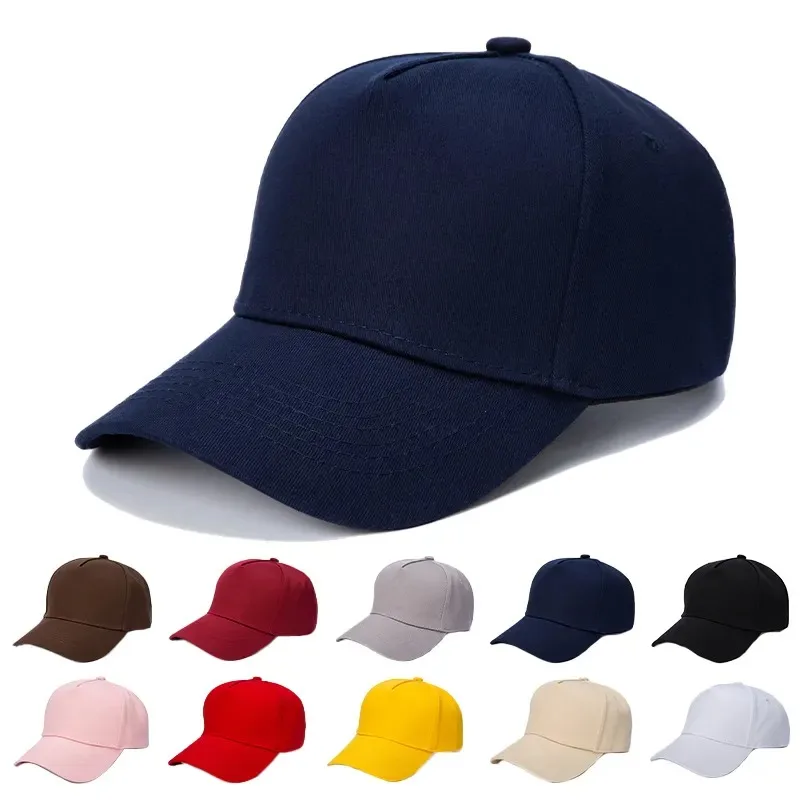 Embroidery high quality 5 panel Baseball hat For Men Women Autumn Winter Solid Retro Snapback Hat Adjustable Trucker Peaked Caps