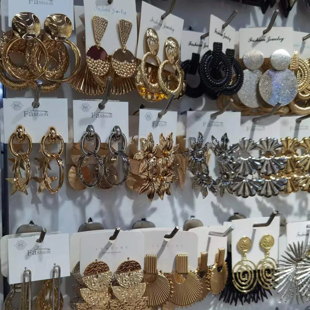 african gold earring hot trendy stock jewelry 14k gold big chunky earring