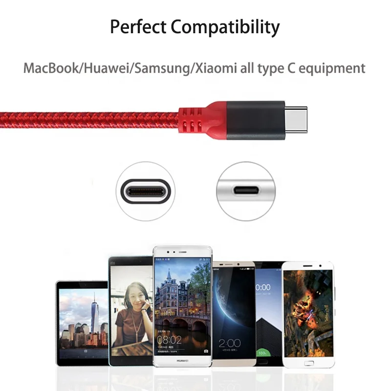 Shenzhen factory usb 3.1 gen 2 type c charger data cable to USB 3.0 high speed data cables 5A 10GB usb C cable for samsung phone