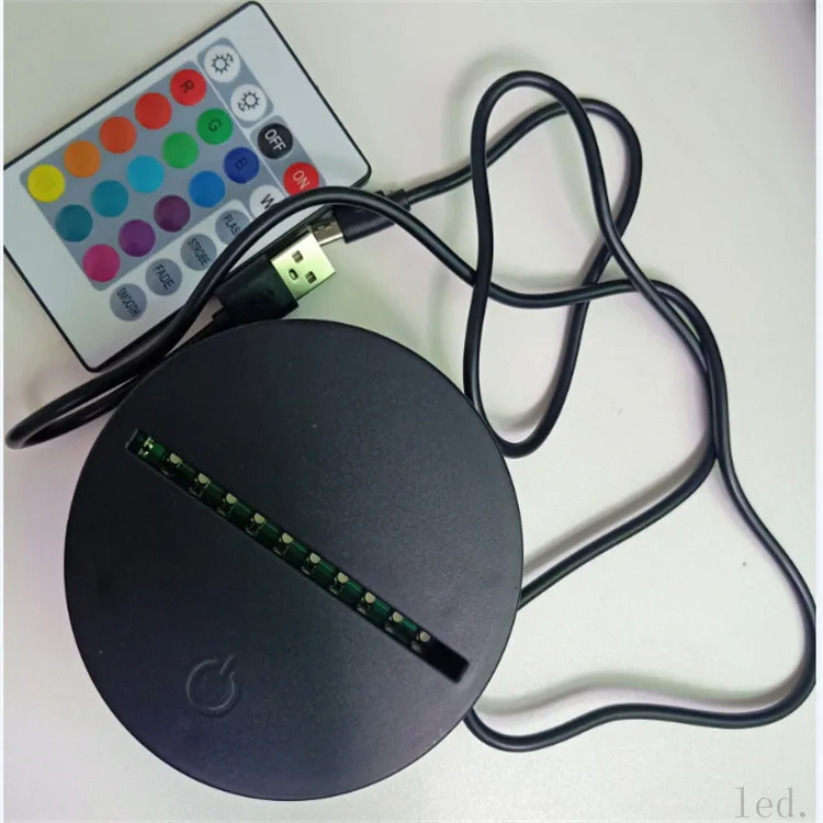 Настраиваемое Изображение Современная пластиковая основа 3D акриловая Иллюзия Светодиодная настольная Ночная лампа с сенсорным