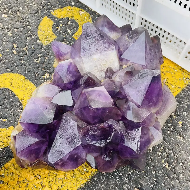 Hot sale large Amethyst cluster flower natural raw rough Amethyst cluster for decoration