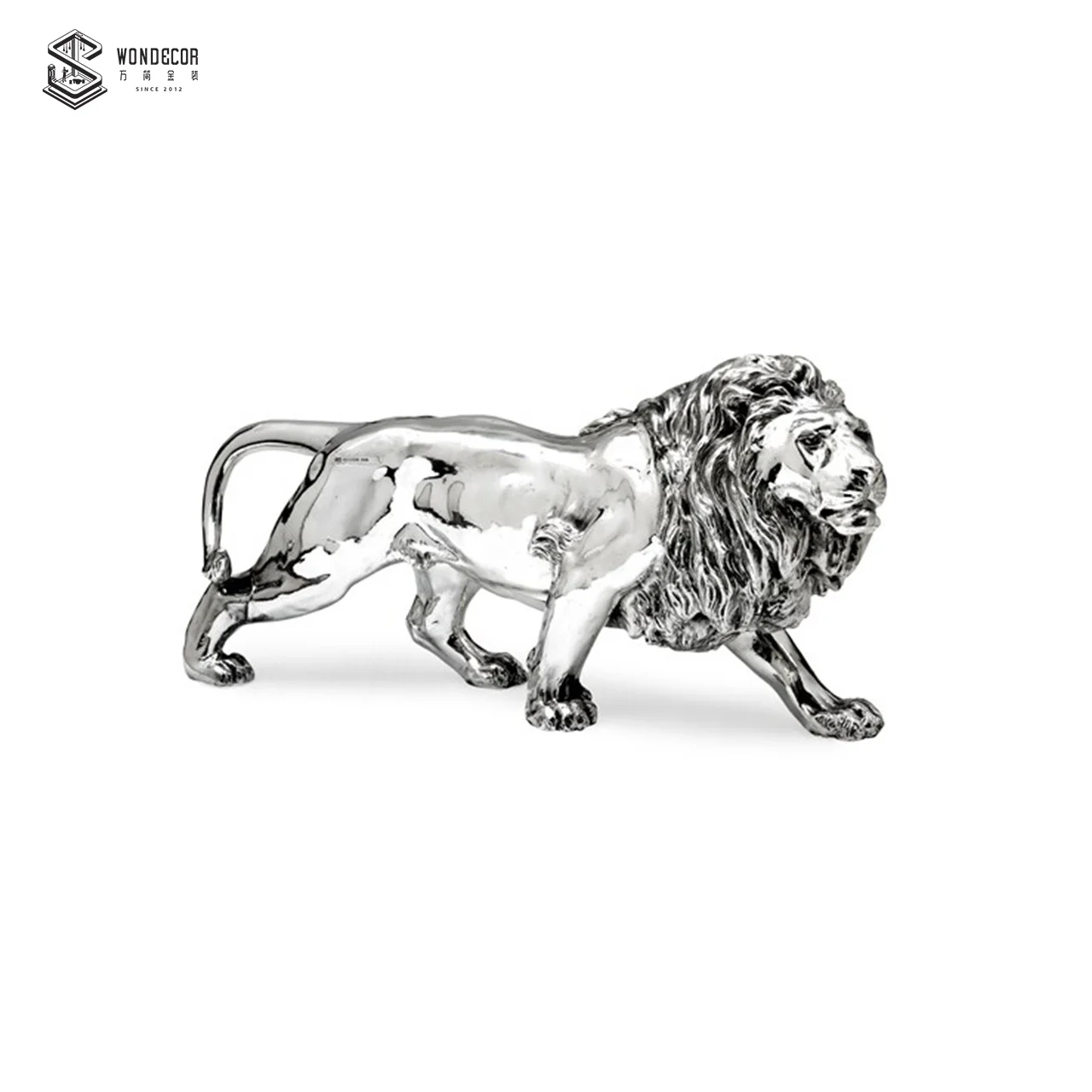 New Customized modern sculpture stainless steel lion sculpture
