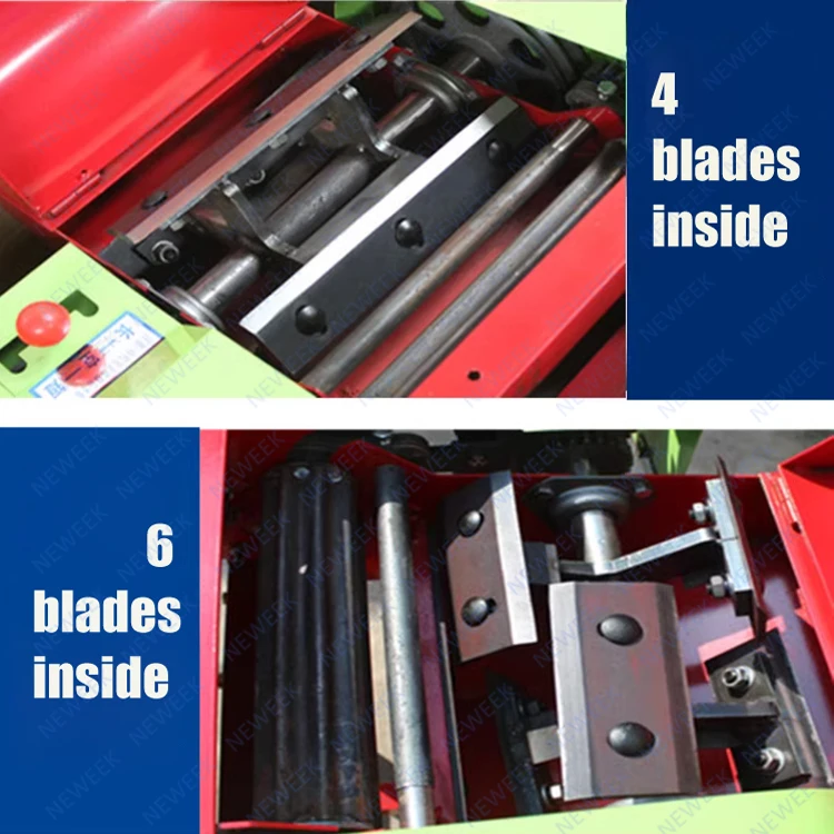 NEWEEK Electric Movable Animal Feed Crop Corn Stalk hay Chopper Grass Cutting Machine Chaff Cutter