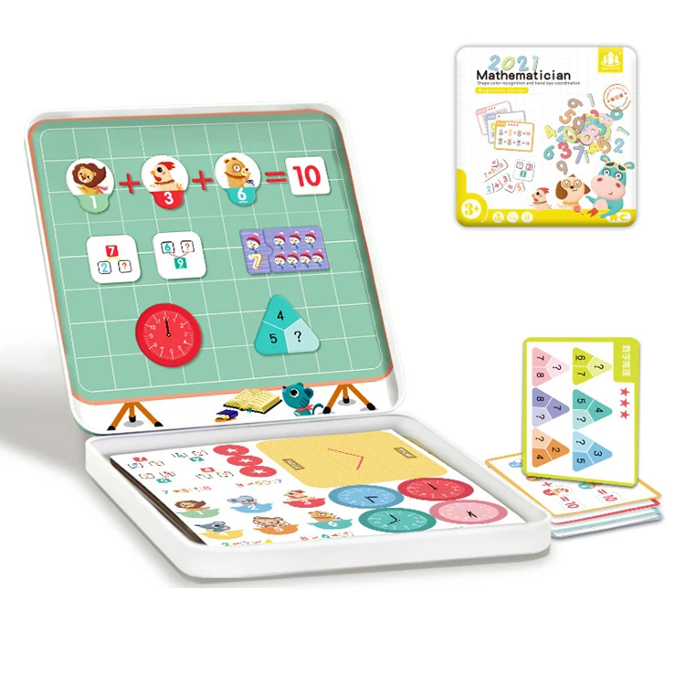 KIDS magnetic jigsaw puzzle iron box Puzzle toy  animal traffic magnetic educational puzzle game