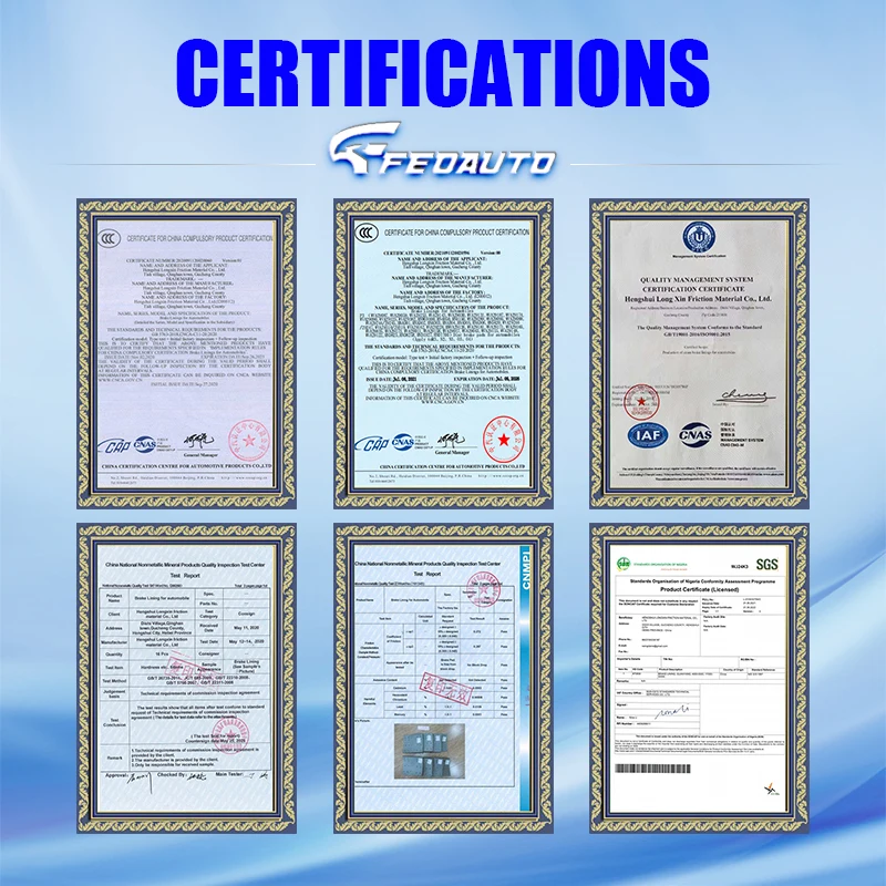 High quality truck parts front axle drum brake lining 19630