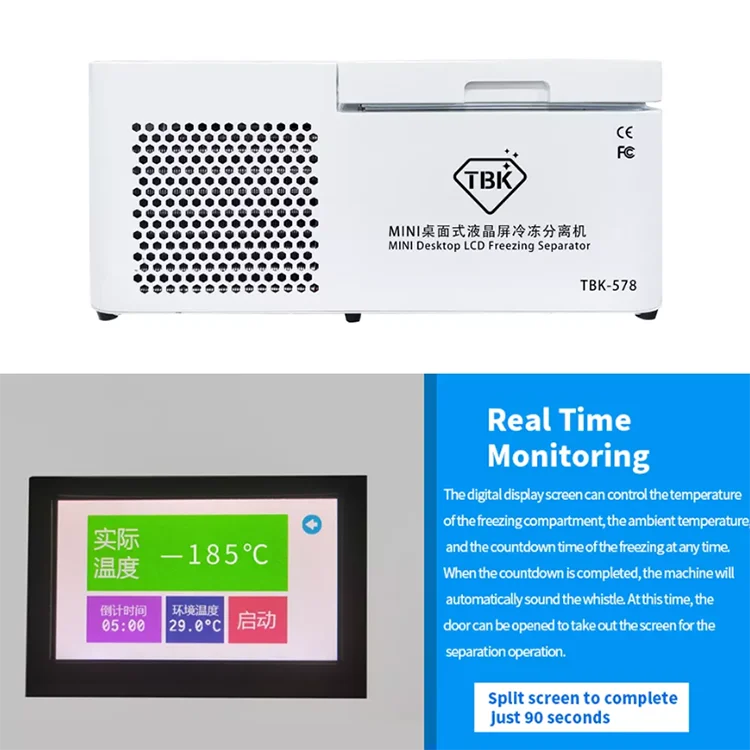 The New Tbk 578 Mini Desktop Lcd Freezing Separator Machine For Samsung S8/s9/s10 Edge Screen Screen Repair 800w 185 Degree