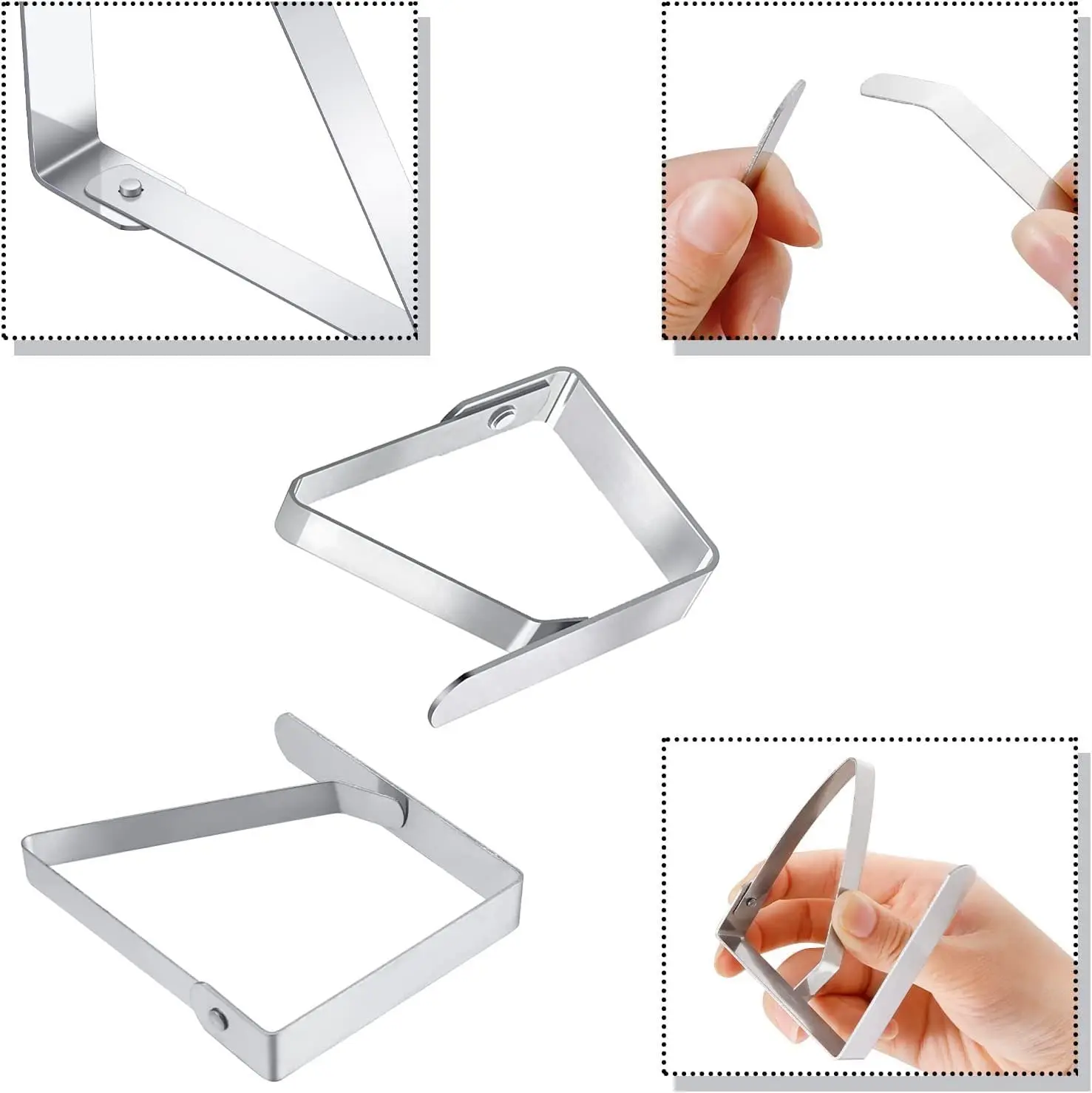 Tablecloth Clips 8 Packs Picnic Table Clips Stainless Steel Table Cloth Cover Clamps Table Cloth Holders for Home Dining Picnic