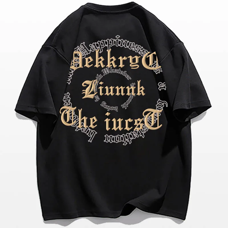 Streetwear Mock Neck Drop Shoulder Oversize Thin 100% Cotton Tee T-shirt Boxy Fit Round Neck High Quality Plain Print T Shirt