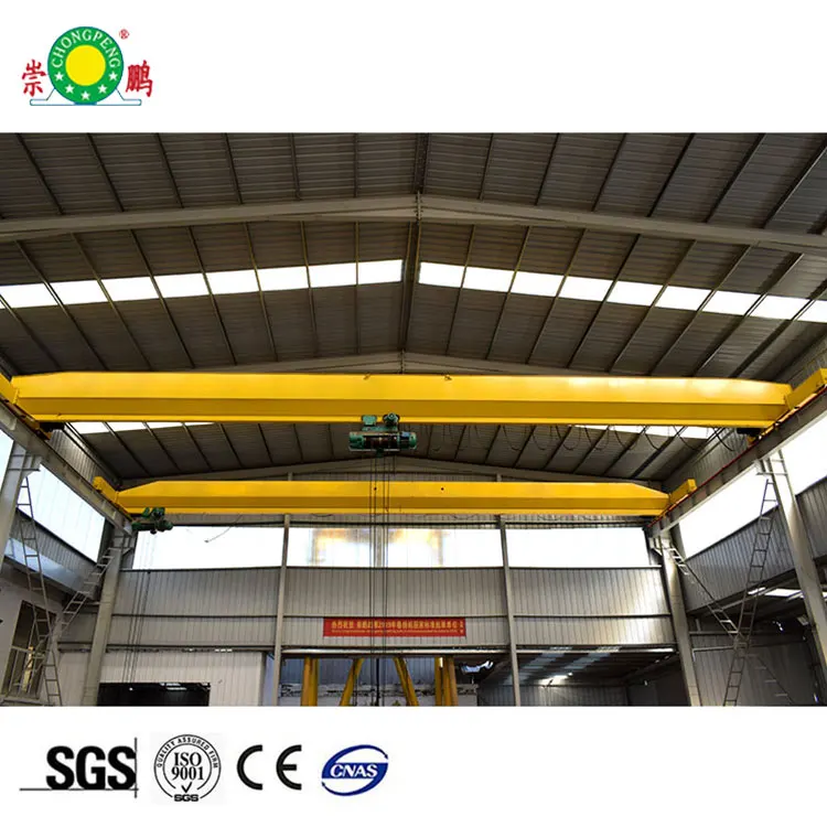 China Bridge Crane Manufacturer Large Span 5 t 10 t 15 t 20t Single Girder Bridge Crane for Materials Handling