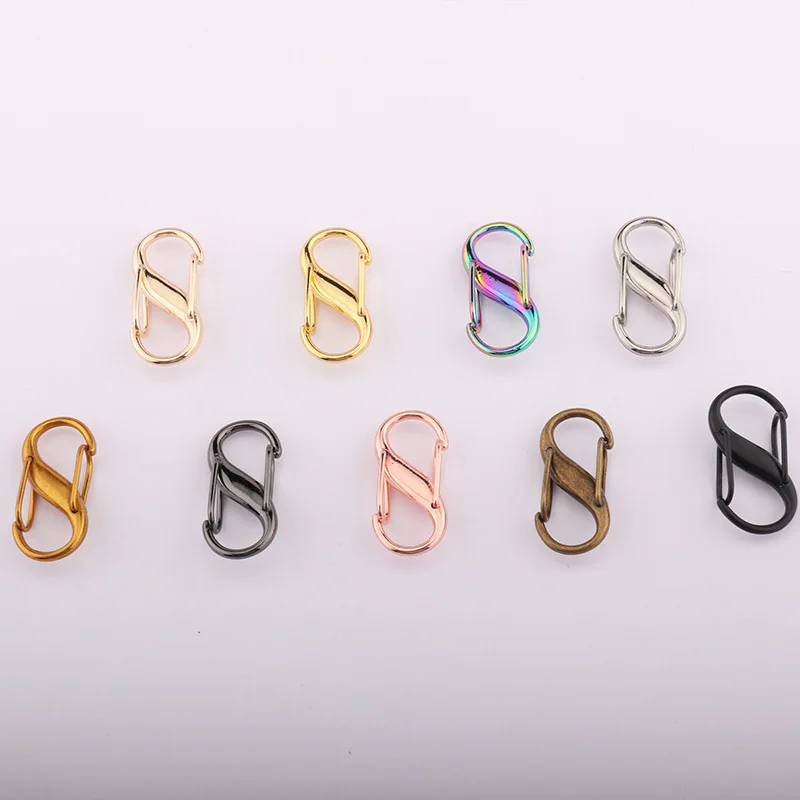 Adjustable Metal Buckles for Strap Bag Mini Snap Hook Necklaces Connectors For Leather Craft Bag
