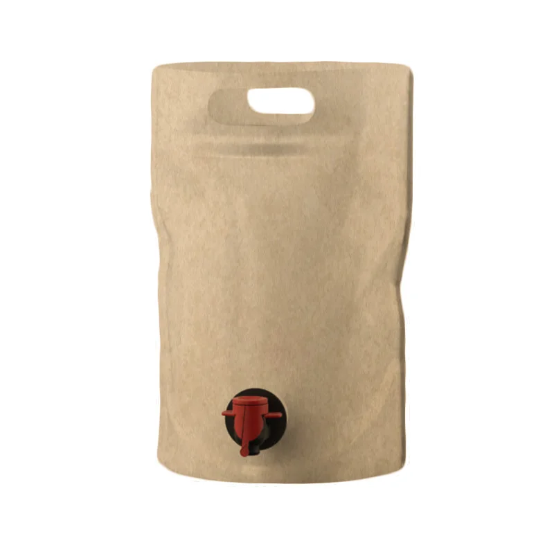 20 Liter 150Microns Kraft Paper/VMPET/CPP Heat Sealing Shading Food Grade Cubitainer Replacement Transparent Oil Bib Bag