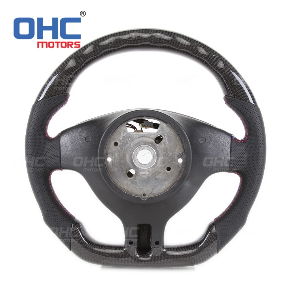 E46 LED Steering Wheel for volante bmw lenkrad e46 M3 3 series Coupe Sedan Carbon Fiber Steering Wheel ohc motors