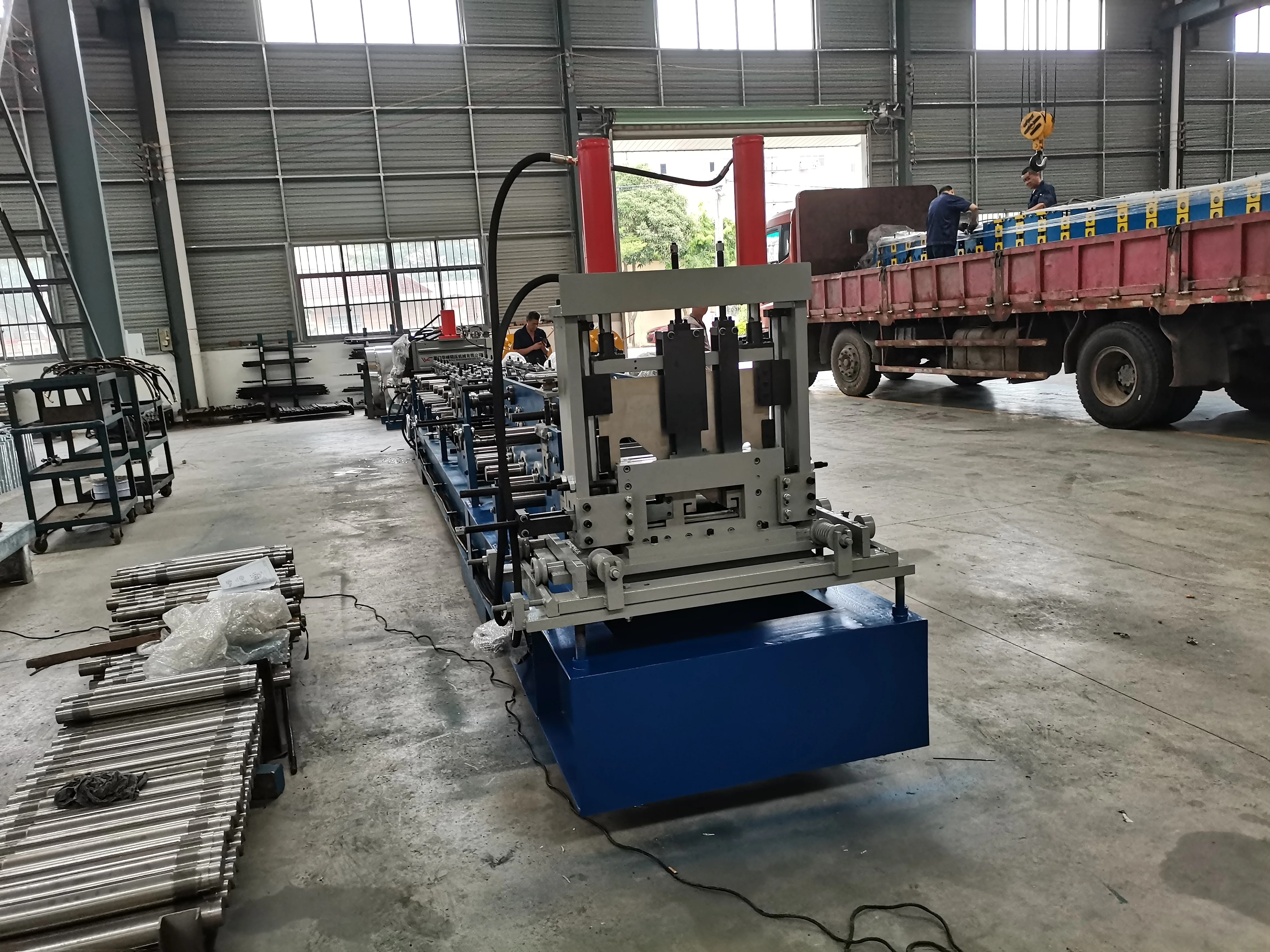 C80-300 High performance  metal  C steel framing profile forming machine Automatical Steel Plate C Channel Roll Forming Machine
