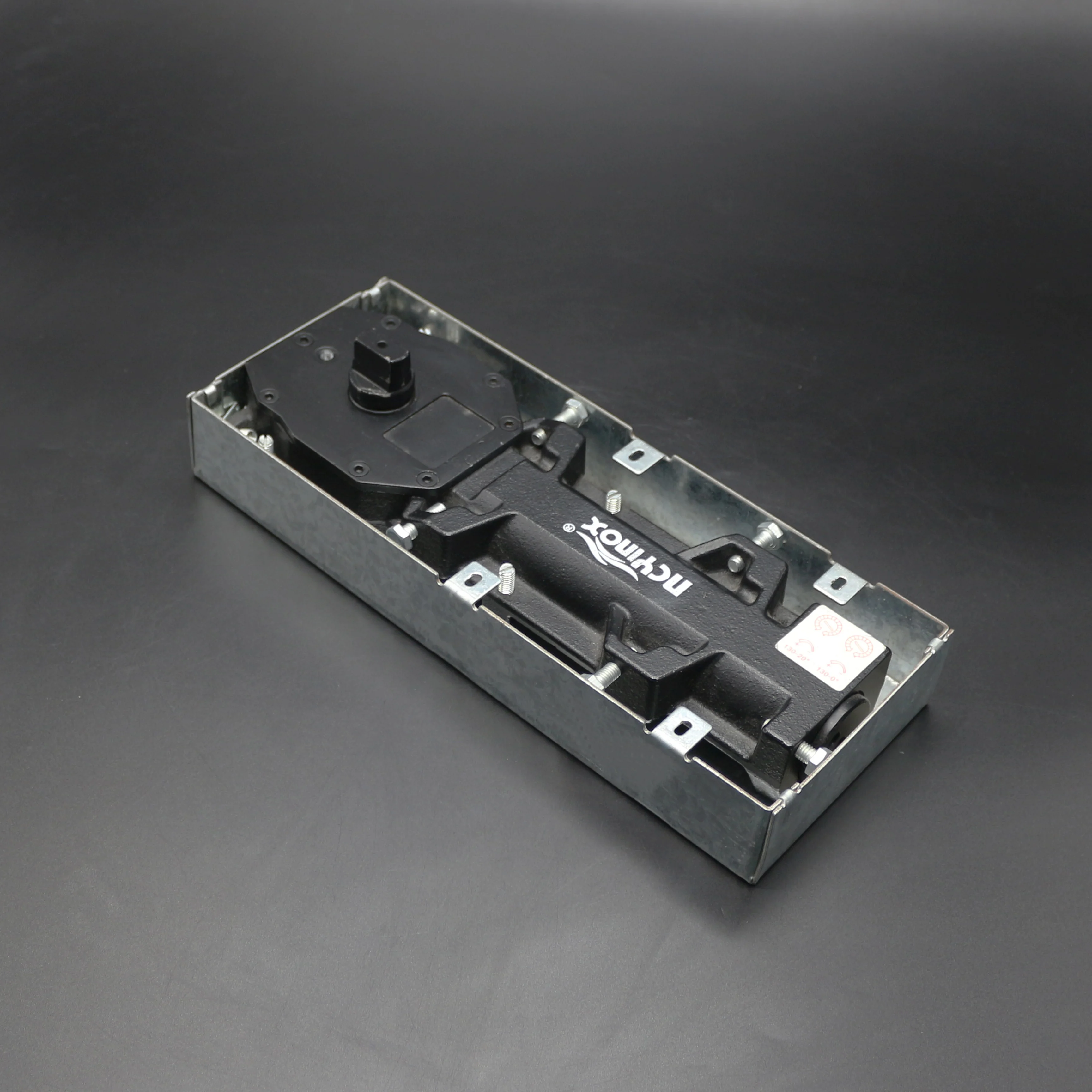 Concealed 105 degree open door closer pivot floor hinge for glass door