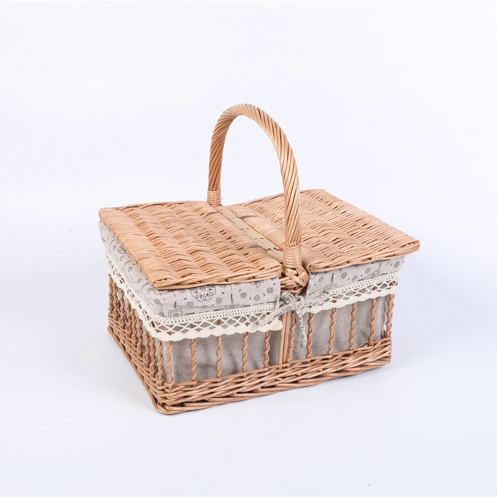 
 Плетеная корзина для пикника/дешевая корзина для хранения из ивы с ручкой  