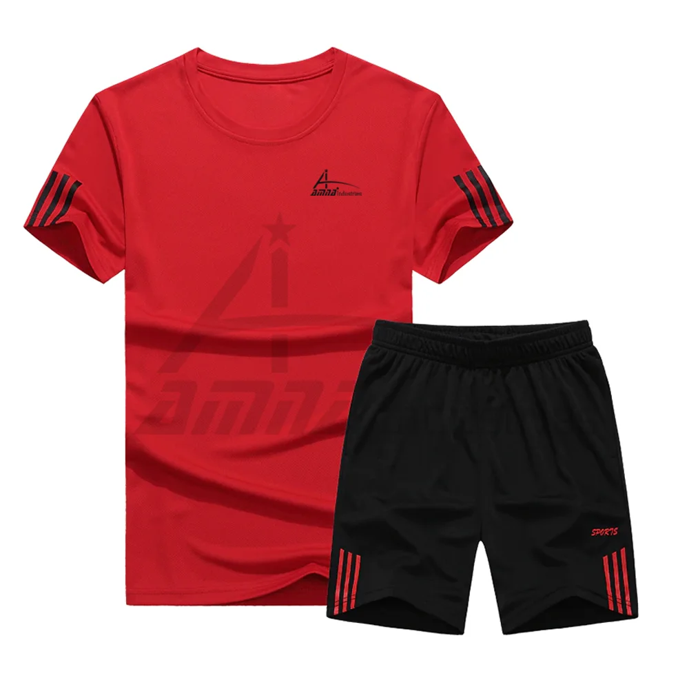Summer Men Set Sporting Suit Men Short Sleeve T-Shirt Shorts Sets Pakistan Manufacturer Shorts Set For Sale