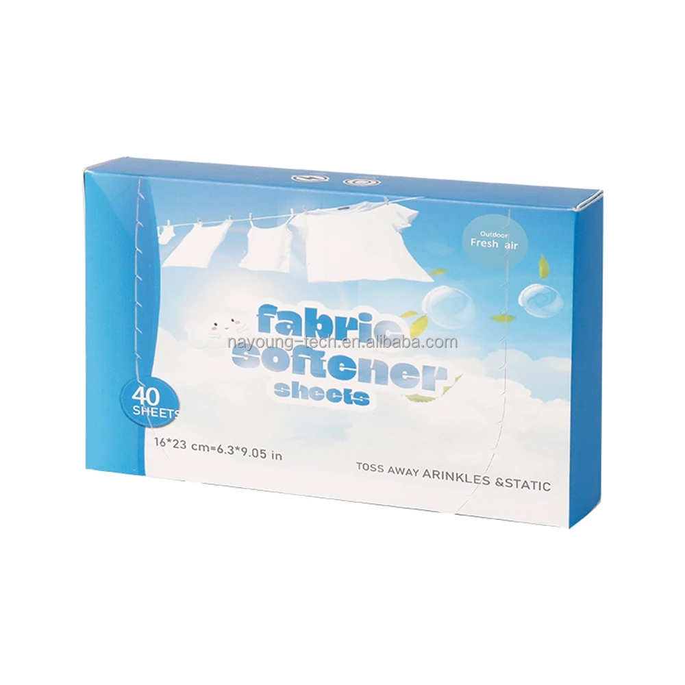 OEM Brand Comfort Fabric Conditioner Dryer Sheets Make Clothes Soft And Fragrant Clothing Softener Dryer Sheets
